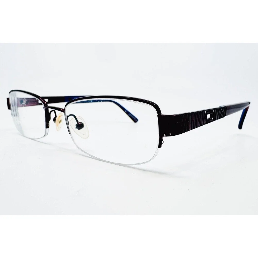 Karen Kane Caraway Eyeglasses Womens Brown Half Rim Caraway 47-17-135 45069